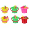 Water Sand Play Fun 24 PCS Beach Bucket Cube Toys Buckets palas para niños Silicona de excavación para niños 240403