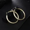 Boucles d'oreilles créoles en argent Sterling 925, or 18 carats, cercle de 50MM, breloques pour femmes, cadeaux de fête de noël, bijoux à la mode pour mariage