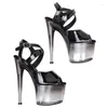 ダンスシューズ037 PU Uppre Color High Heel Sandals 17cm /7inchセクシーモデルショーとポールダンス