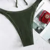 Damen-Bademode, westlicher Damen-Bikini, Strand-Tanga, zweiteilig, geteilter Badeanzug, einfarbig, brasilianischer Badeanzug, Strandkleidung