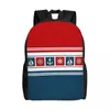 Backpack Custom Nautical Symbols Men Women Casual Bookbag For School College Sailing Anchor Compass Bags