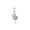 Lose Edelsteine passt an CKK Me Armbänder rosa Flamingo Dangle Charme 925 Sterling Silber kleine Lochperlen für Frauen Schmuck machen Kralen