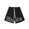 Shorts pour hommes Rhude Designer Men Summer Séchage rapide Séchant en mailles respirantes à crampons plage Shorts sportifs lâches pour hommes