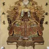 Tapisseries Mazu Empress Statue Rétro Tangka Brodé Décoration de la maison Peinture suspendue