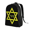 Backpack Yellow Star Of David Travel Women Men School Laptop Bookbag Flag Israel College Student Daypack Bags