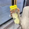ウォーターボトル透明なカップスクエアプラスチックポータブル