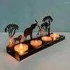 Kerzenhalter Weihnachten Eisen Kunst Elch Kerzenständer Baum Teetisch Lampenhalter Dekoration Zuhause