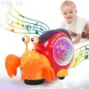 Elektrik/RC Hayvanlar Cling Yengeç Bebek Oyuncak Yürüyüş Zamanı Erken Öğrenme Eğitim Oyuncakları Etkileşimli Müzikal Işık Yürümeye başlayan çocuk için hareket ediyor YQ240402