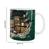 Canecas Estante Caneca Cerâmica Biblioteca 3D Leite Criativo Multi-Purpose Copo de Café Leitores Presente Decoração de Casa