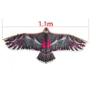 Flat Eagle Kite 1.1m Bird Flying Bird Kite avec 30 mètres Kite Line Gros Kite Kids Gift Family Trips Garden Outdoor Sports DIY TOY