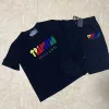 Kith Tシャツx Ksubi洗浄コットンヴィンテージグラフィックTシャツ高品質のデザイナーTシャツ - 洗浄ブラック1099の特大のストリートウェアTシャツ