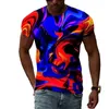 Summer Fashion Abstract Color Graphic T Shirts For Men Casual 3D Print Tee Hip Hop Harajuku Personlighet Rund hals Kort ärm 240318