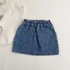 Kids Denim Skirt for Girls All-Match Elastic Waits Short Mini Skirt for Children Girls Cowboy Chairts for Baby Girl Outfit 1-6t 240325