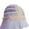 Peruca lemail peruca o cabelo sintético Blossom Syndra Cosplay Wigs LOL Cosplay Long Gradient Wig com peruca resistente ao calor de rabo de cavalo