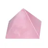 Decorative Figurines 1Pcs Crystal Pyramid Natural Pink Ornaments Cristalli Veri Home Office Crafts Decoration Gift 3X3cm