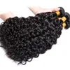 Syntetiska peruker indiska vattenvågbuntar med stängning våt och vågigt lockigt mänskligt hår 12a Remy Weave 3 Frontal 13x4 Drop Delivery Produc OT8LO