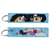 Sleutelhangers Lanyards Verschillende soorten cartoon Cool Key Tag Borduursleutelhangers voor motorfietsen Auto Tas Rugzak Sleutelhanger Mode Ring Gi Otskf