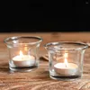 Candle Holders 8pcs Glass Tea Light Holder Clear Tealight Jars Wedding Table Decor