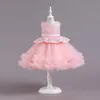 Grazioso bianco rosa vino blu gioiello compleanno / festa della ragazza abiti da spettacolo per ragazze abiti da cerimonia per ragazze ragazze gonne per tutti i giorni abbigliamento per bambini SZ 2-10 D402150