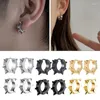 Boucles d'oreilles Punk en acier inoxydable, 1 paire, épine pointue pour femmes et hommes, Clips d'oreille drôles de rue Hip Hop gothiques, accessoires bijoux