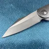 Nowy A6705 Wysokiej jakości noża do składania flipper 7CR13MOV Satin Tanto Blade CNC Stal nierdzewna Łożysko kulkowe Kuche na zewnątrz noży folderów EDC