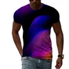 Summer Fashion Abstract Color Graphic T Shirts For Men Casual 3D Print Tee Hip Hop Harajuku Personlighet Rund hals Kort ärm 240318