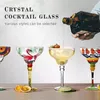 Wine Glasses Creative Colorful Cocktail Cup Coloured Drawing Margarita Elegant Goblet Wedding Party Drinkware Champagne