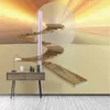 Wallpapers op maat grote muurschildering behang 3D moderne minimalistische blote oog ladder geometrie slaapkamer woonkamer achtergrond