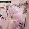 Table Skirt RUBIHOME Solid White Blue Pink Tulle Cover For Wedding Birthday Decoration Favors Party Home Textile