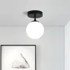 Taklampor enkel glasboll inomhusbelysning för vardagsrum sovrum badrum lampa nordisk dekor gången