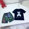 Babykleidung Designer Kinder T-Shirt Kind kleiden Sommer Junge Mädchen kurze Sets Luxusmarke Design Set Kinderkleidung