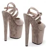 Dance Shoes Fashion 20CM/8inches Suede Upper Plating Platform Sexy High Heels Sandals Pole 287