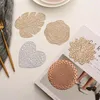 Table Mats 5 Different Styles Coasters Mat Dinner Plate Pad Light Luxury Bronzing Soft Durable Home Kitchen Decoration