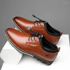 Casual Shoes 2024 British Single Leather Formal Men Cowhide Comfortable Low-top