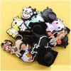 靴部品のアクセサリーMOQ 20PCS PVC MTICOLOR COWミルクの詰まりのためのサンダルシューズバックルデコレーションADTS子供ドロップ配達DH8PR