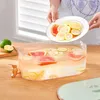 Colheres 1 peça dispensador de bebida de geladeira com torneira de ouro recipiente plástico quadrado limonada leite frutas jarro de chá