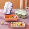 Vaisselle en plastique boîte à déjeuner isolée sans BPA micro-ondes fuite Bento enfants école enfants pour garçons filles conteneur de stockage