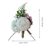 Flores decorativas 2 peças broche artificial casamento rosa boutonniere pino para noivo dama de honra decoração de reuniões de negócios (branco)