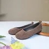 Vrijetijdsschoenen Dames Schapenvacht Geweven Ronde Kop Platte Vintage Retro Zomer Loafers Hoge kwaliteit Zacht