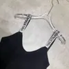 Tanques de mujer diseñador camis diseñador bordado bordado de dico de diablo chaleco con correa de hombro ajustable chaleco de alta calidad sexy halter de lujo de lujo