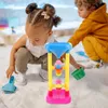 Water Sand Play Fun Beach Toy Toys Wheel Kids Hourglass Sandbox Tower Funnel Outdoor Toddlers Table Summer Bath Plaything 240403
