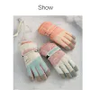 Luvas de inverno novas luvas de esqui térmica de pelúcia engrossado snowboard guantes ao ar livre à prova de vento antiderrapante tela de toque luvas de esqui feminino