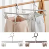 Hangers Opvouwbare Kleerhanger 360 Graden Roterende Kleding Met Multi Clips Voor Sokken Broek Sjaals Antislip Droogrek