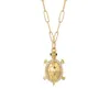 Colliers pendentifs Animaux abeille papillon ours oiseau collier pour femmes plante mignonne fleur naturelle arbre pendentif en acier inoxydable longue chaîne à maillons collier 240330