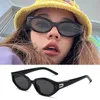 Solglasögon Retro Women's Cat Eye Rivet High End Ins Fashion Men's Brand Designer Designade Sun Visors 2024 Partihandel UV40