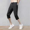 Herren-Shorts, Herren-Shorts, atmungsaktive Sport-Laufhose, lässige Herren-Shorts mit loser Tasche, schnell trocknende Jogginghose, 3/4-Sommer-Sport-ShortsC240402