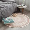 Tappeti Tappeto rotondo in cotone e lino Boho Tappeti etnici Mandala Tappeti per soggiorno Tappetino per divano Sedia per computer Tapis