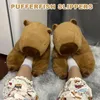 Chinelos Unissex Bonito Capivara Anti-Skid Cartoon Confortável Engraçado Sapatos Fofos Casal Ao Ar Livre