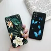 Cell Phone Cases For Samsung M32 Case Silicon Soft Cute Butterfly Flower Painted Back Cover Galaxy M 32 SM-M325F 2442