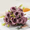 Fausses fleurs décoratives, Branches florales, roses artificielles réalistes, décoration pour fête de mariage, fausse pièce maîtresse durable